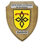 bedruckte Wappen aus Holz